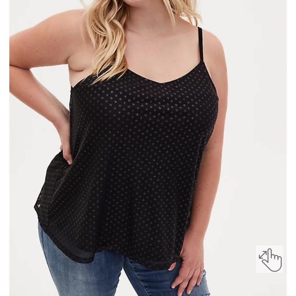 NWT Torrid Shimmer Dot Swing Cami